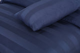 Behrens Blue-Bed Sheet Set-Satin Stripe