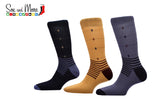 Men's Four Stripes Diamond Motif Socks