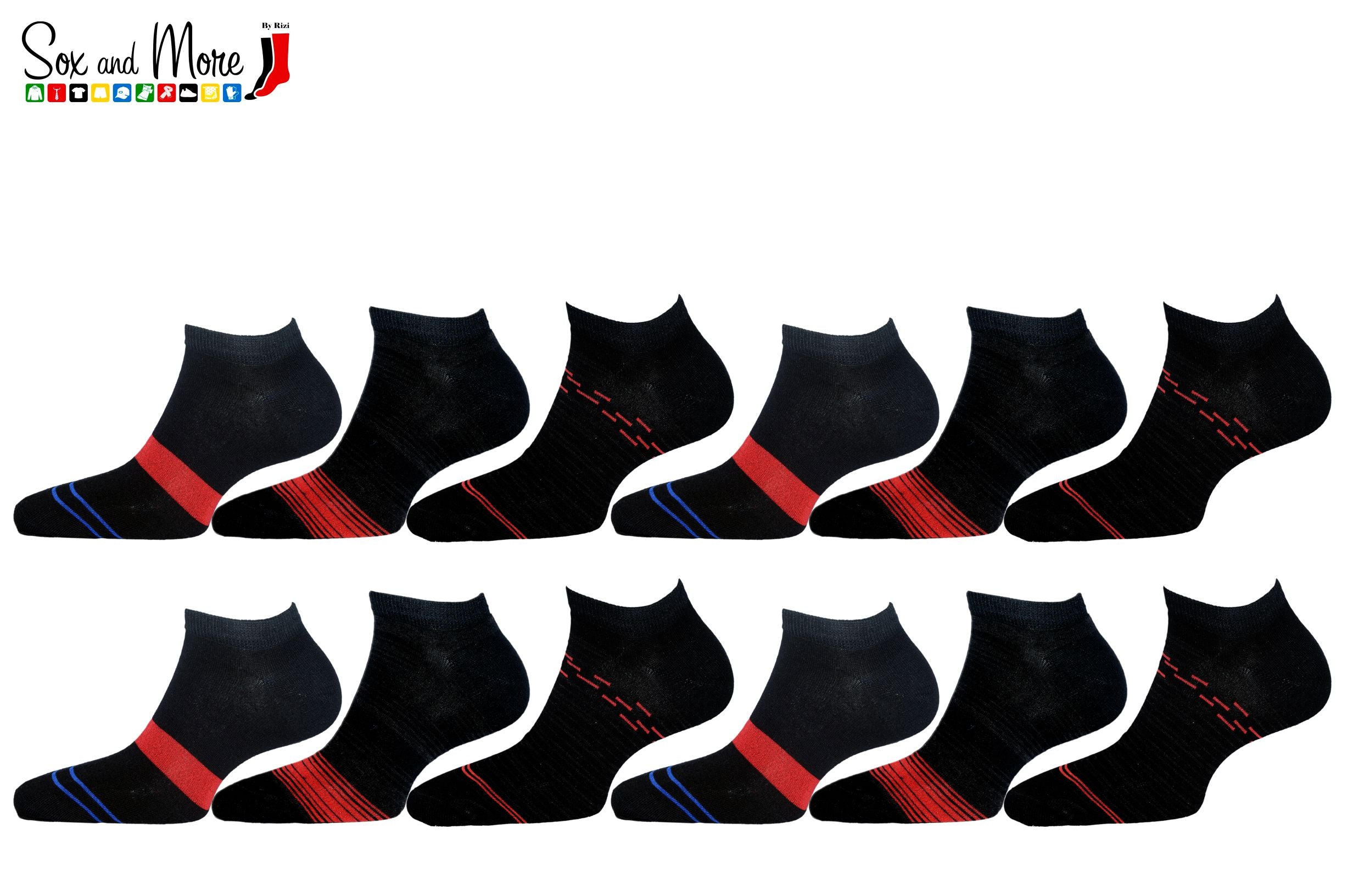 Men's Fashion Short Stripe Socks(Pack of 3)