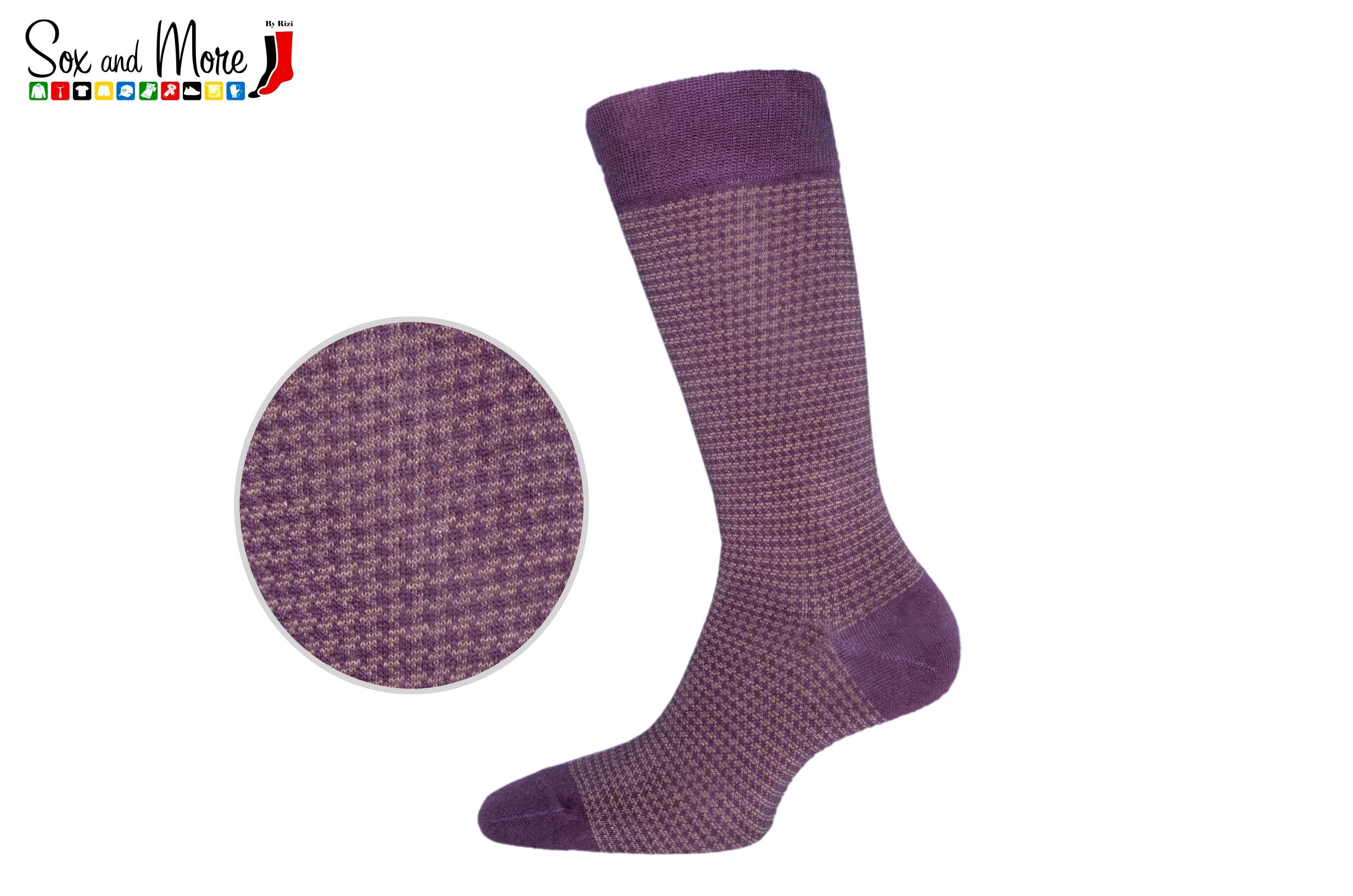 Men's Purple Green Socks(Pack of 4)